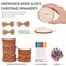Max Fun Natural Wood Slices 30Pcs 2.4-2.8'' Craft Wood Kit Christmas Ornaments Unfinished Predrilled with Hole Wooden Circles for Arts and Crafts Christmas Holiday Ornaments DIY Crafts